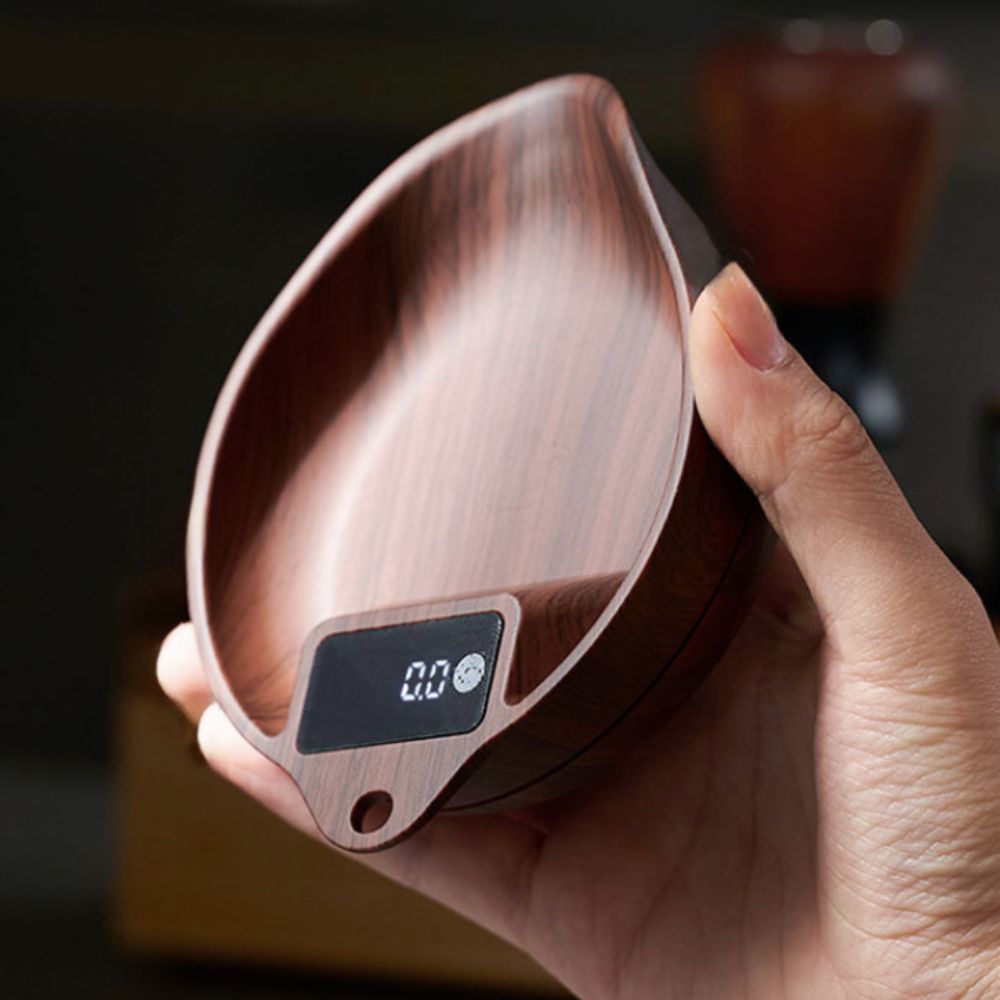 Coffee Tea Bean Leaf - เครื่องชั่งปรุงรส จอแสดงผล LED ดิจิตอล เครื่องชั่งกาแฟ ถาดใส่เมล็ดกาแฟแบบสัมผัสได้อย่างแม่นยำ