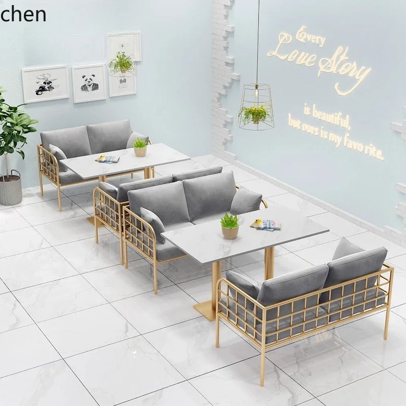 Tea & Coffee Quận 1 - ชุดโต๊ะและเก้าอี้ร้านอาหาร TQH7.2 โซฟาแบบมีที่นั่ง ร้านขนม ร้านชานมไข่มุก ร้านกาแฟ