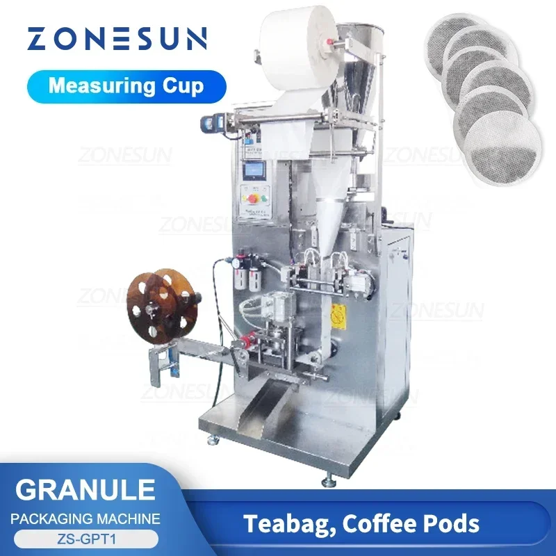 Coffee Tea Bean Leaf - เครื่องบรรจุและปิดผนึกถุงชาอัตโนมัติ ZONESUN ZS-GPT1 สำหรับเม็ดผง ใบชา เมล็ดกาแฟ