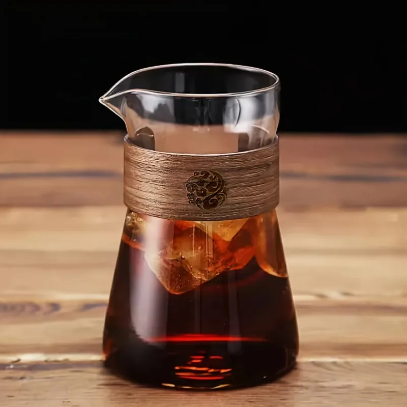 Cold Brew Jar - 17oz/500ml กาแฟหม้อ Carafe ไม้ชั้นทนความร้อน,Borosilicate Espresso Shot