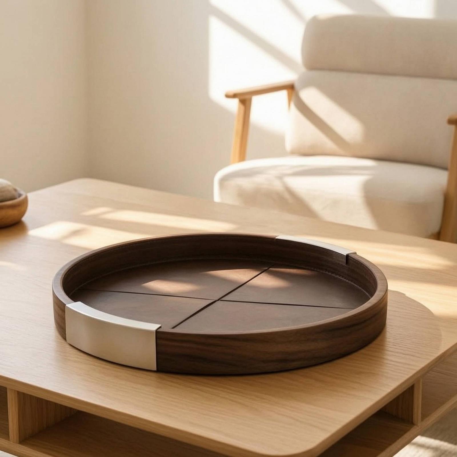 ถาดไม้วอลนัท ถาดสไตล์มินิมอลขอ - Tea Coffee Set Up บทวิจารณ์และราคา
