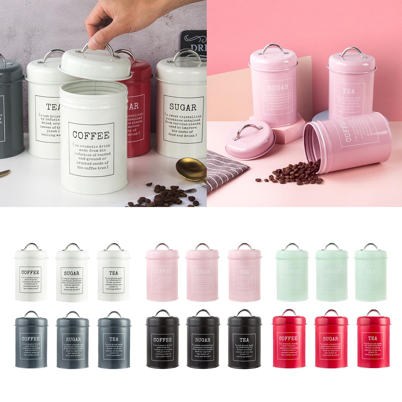 ชุดกระปุกเก็บของในครัวแบบปิดสน - Coffee Tea Sugar Canister Set บทวิจารณ์และราคา