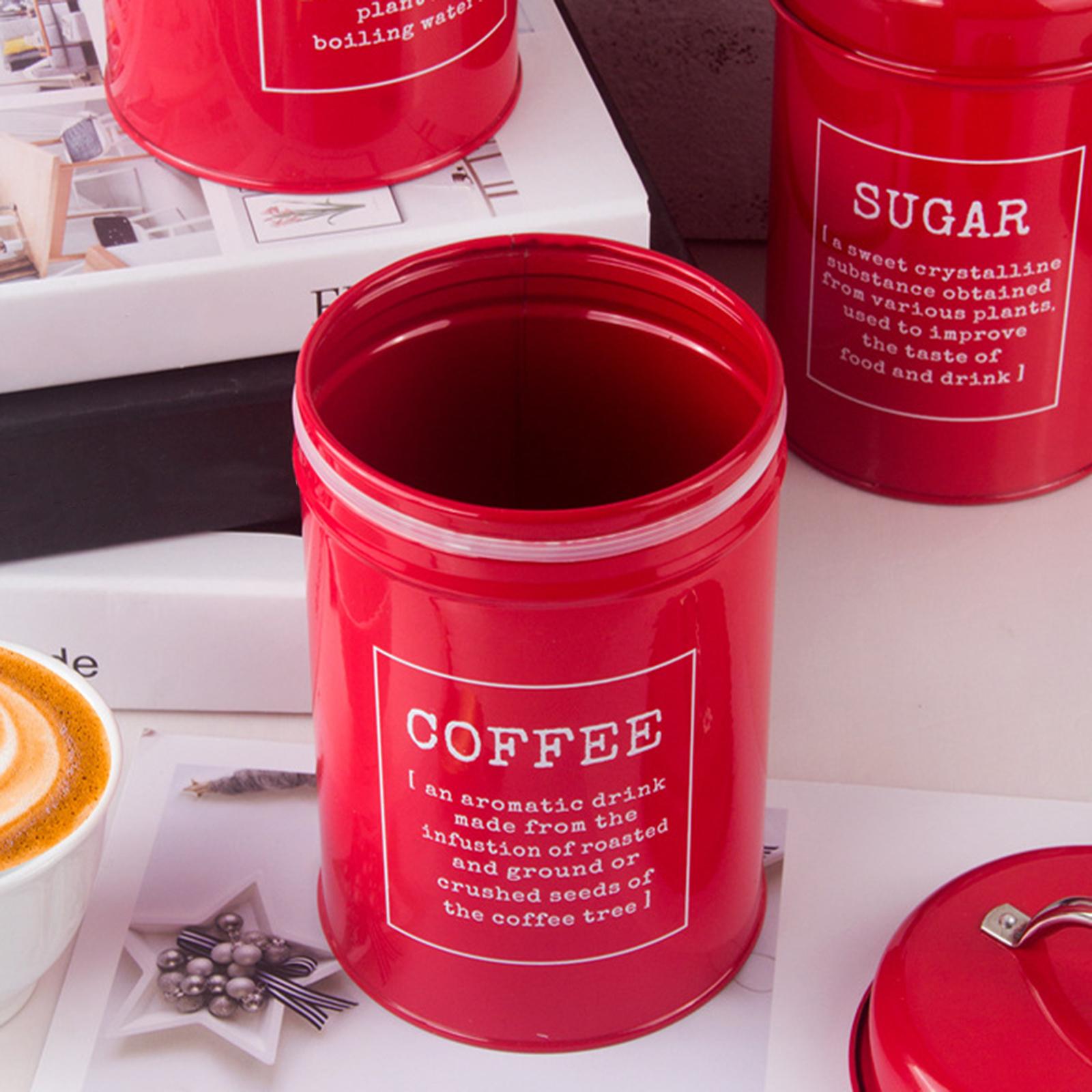 ชุดกระปุกเก็บของในครัวแบบปิดสน - Coffee Tea Sugar Canister Set บทวิจารณ์และราคา