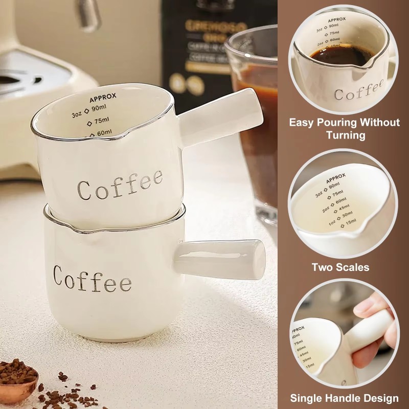 ถ้วยกาแฟเซรามิกขนาดเล็กพร้อมหู - Coffee Tea Cups บทวิจารณ์และราคา
