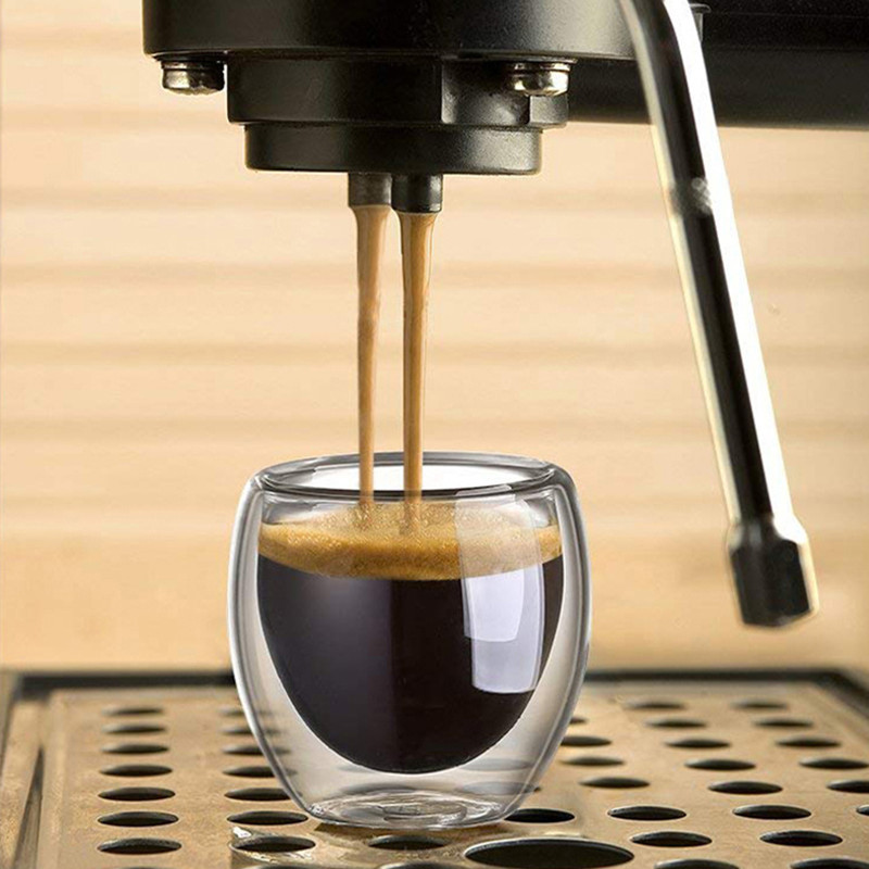 แก้วกาแฟผนังคู่แก้วแก้วผนังคู่ - Coffee Tea Set Up บทวิจารณ์และราคา