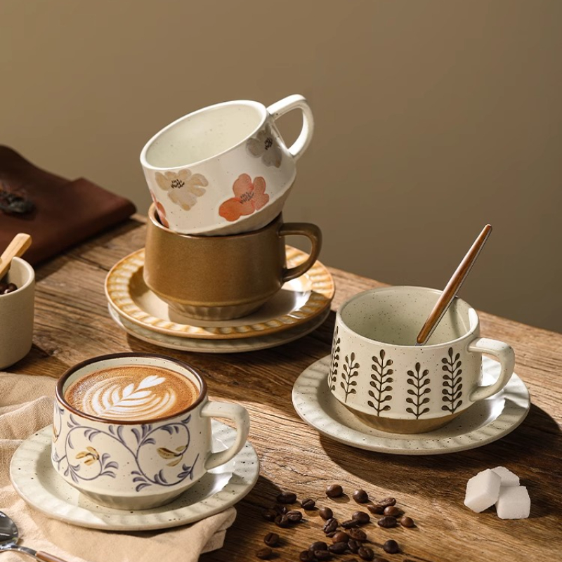 Retro ถ้วยเซรามิคเครื่องปั้นดิ - Coffee Tea Set Up บทวิจารณ์และราคา
