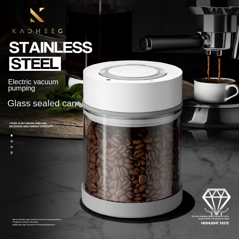 โถแก้วเก็บเมล็ดกาแฟสุญญากาศไฟฟ - Coffee Tea Sugar Canister Set บทวิจารณ์และราคา