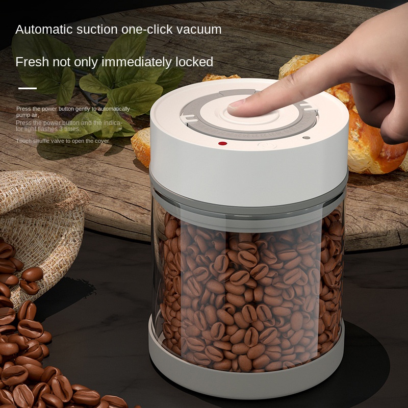 โถแก้วเก็บเมล็ดกาแฟสุญญากาศไฟฟ - Coffee Tea Sugar Canister Set บทวิจารณ์และราคา