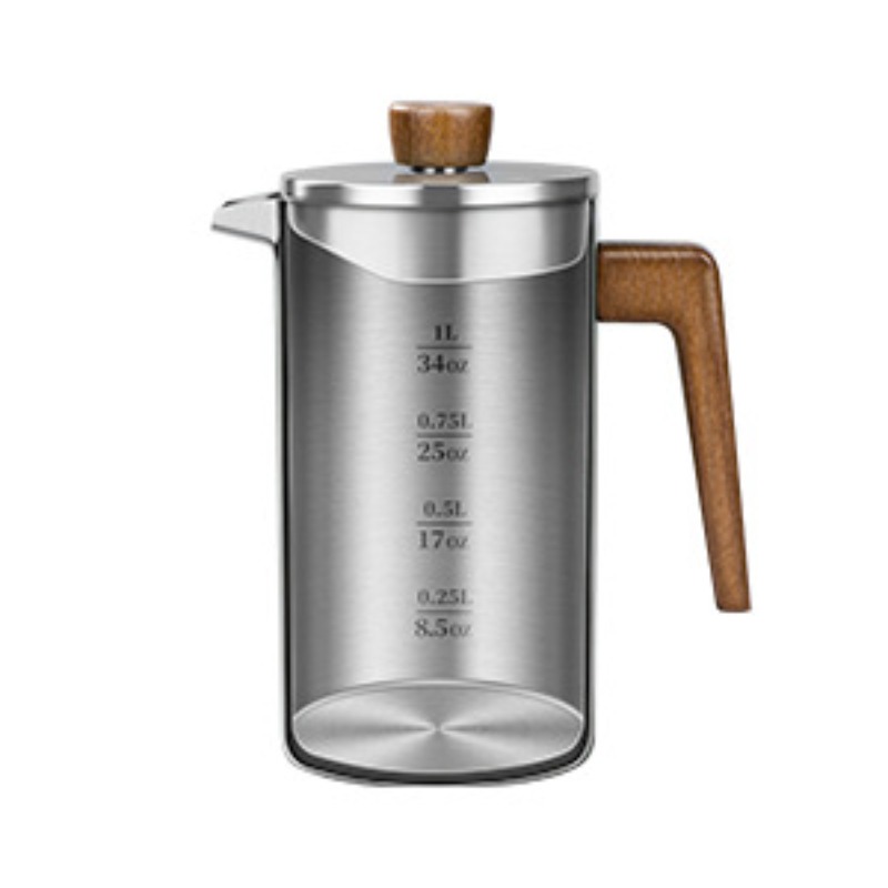 หม้อเฟรนช์เพรสสแตนเลส JUSTINLA - Coffee Tea Press บทวิจารณ์และราคา