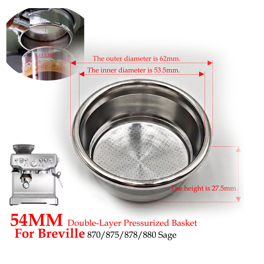 54 มม.Dual-Layer แรงดันตะกร้าก - Coffee Tea Press บทวิจารณ์และราคา