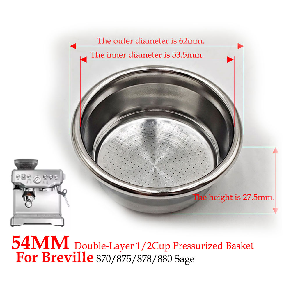 54 มม.Dual-Layer แรงดันตะกร้าก - Coffee Tea Press บทวิจารณ์และราคา