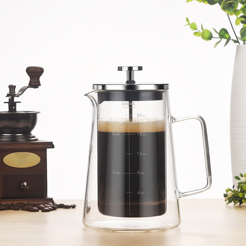 หม้อเฟรนช์เพรสสองชั้น ทำจากแก้ - Coffee Tea Press บทวิจารณ์และราคา