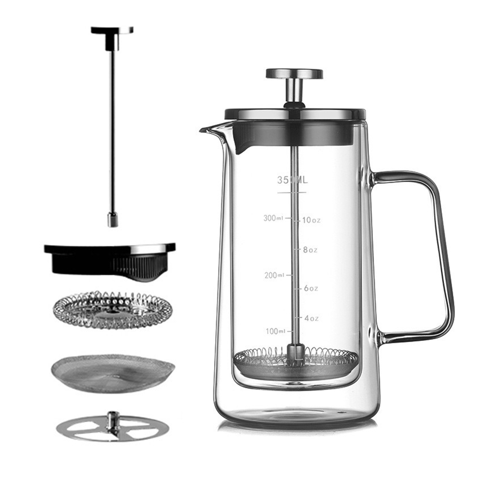 หม้อเฟรนช์เพรสสองชั้น ทำจากแก้ - Coffee Tea Press บทวิจารณ์และราคา