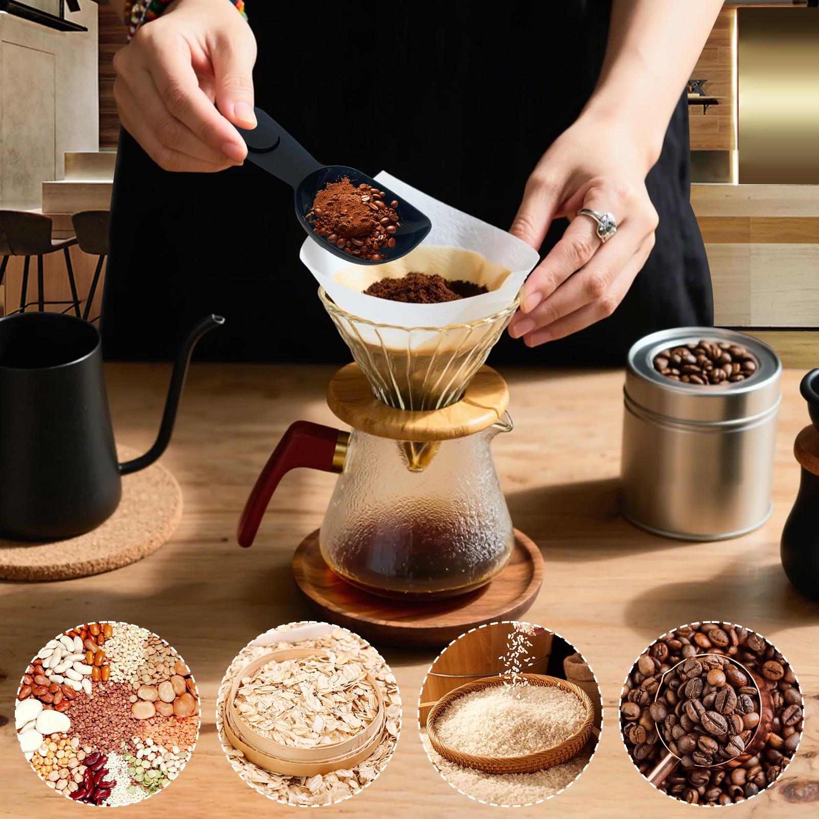 ที่ตักกาแฟพร้อมคลิป ช้อนตักซีเ - Coffee Tea Bean Leaf บทวิจารณ์และราคา