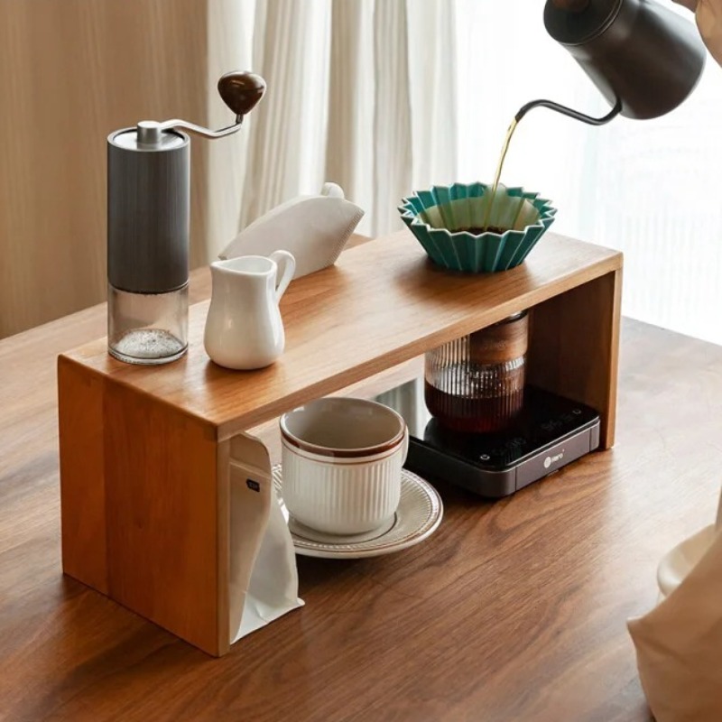 ชั้นวางอุปกรณ์ดริปกาแฟไม้แท้ ช - Tea Coffee Set Up บทวิจารณ์และราคา