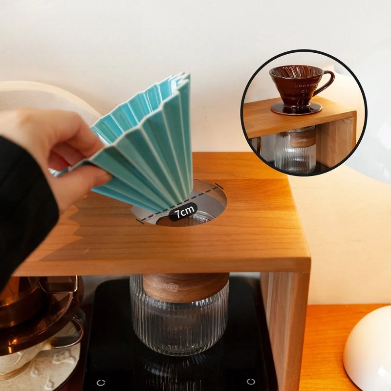 ชั้นวางอุปกรณ์ดริปกาแฟไม้แท้ ช - Tea Coffee Set Up บทวิจารณ์และราคา