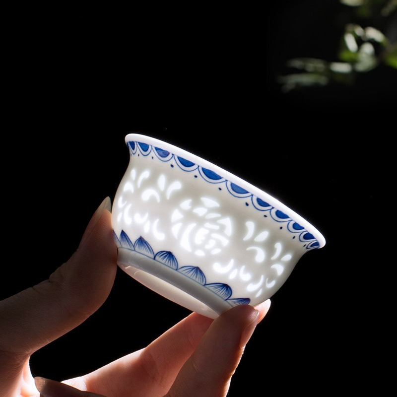 ถ้วยชาเซรามิกสีน้ำเงินขาวลายฉล - Coffee Tea Set Up บทวิจารณ์และราคา