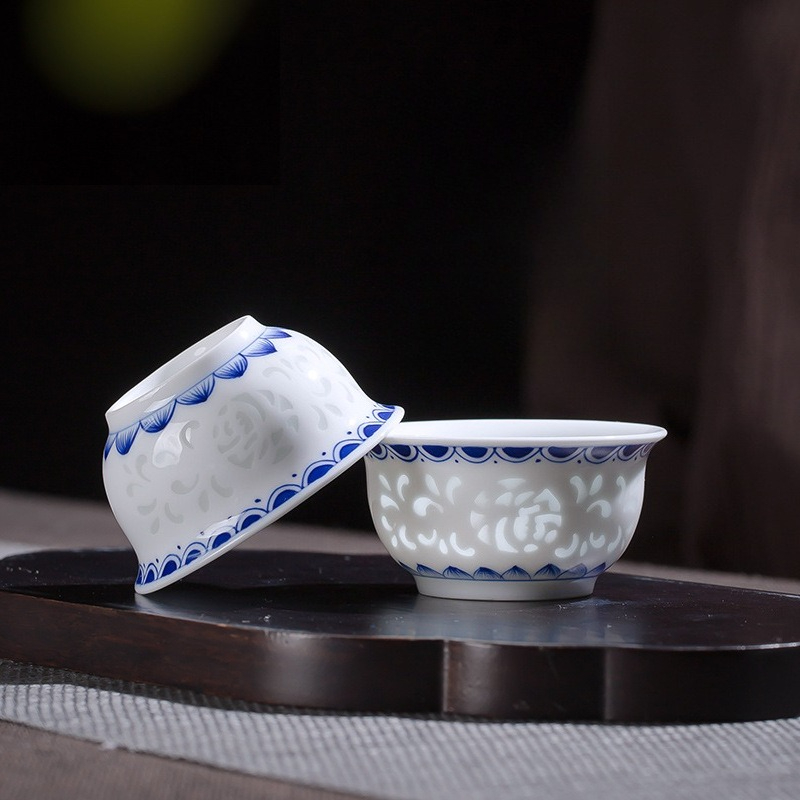 ถ้วยชาเซรามิกสีน้ำเงินขาวลายฉล - Coffee Tea Set Up บทวิจารณ์และราคา