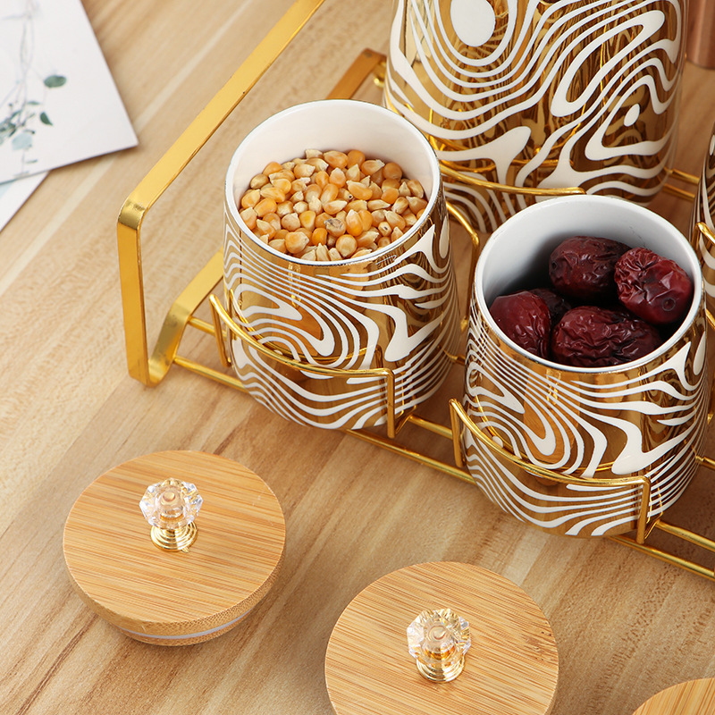 ชุดกระป๋องครัวเซรามิกเคลือบ 7  - Coffee Tea Sugar Canister Set บทวิจารณ์และราคา