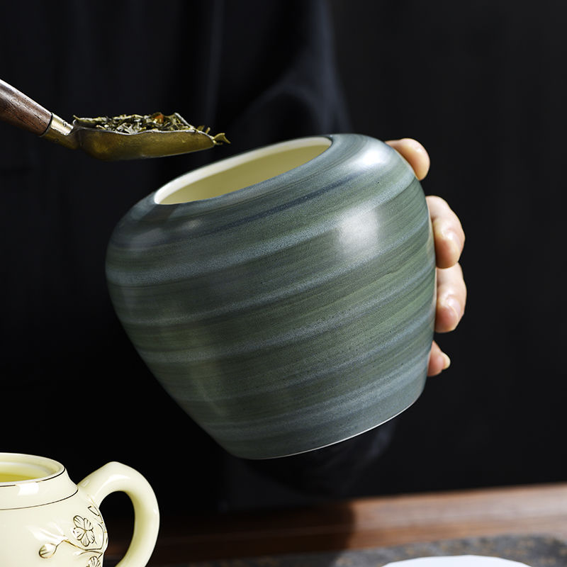 โถเซรามิคสไตล์เรโทรสำหรับใส่ใบ - Coffee Tea Bean Leaf บทวิจารณ์และราคา