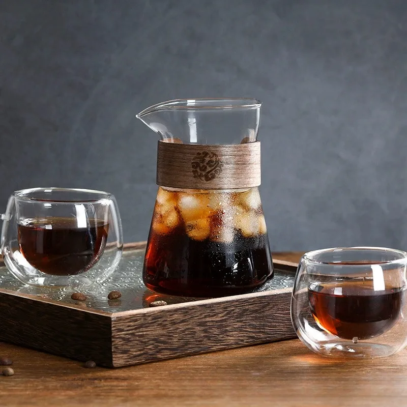 17oz/500ml กาแฟหม้อ Carafe ไม้ - Cold Brew Jar บทวิจารณ์และราคา