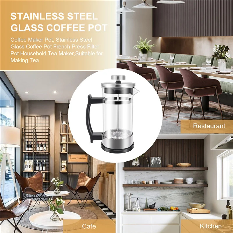 หม้อกาแฟเฟรนช์เพรสพร้อมตัวกรอง - Coffee Tea Press บทวิจารณ์และราคา