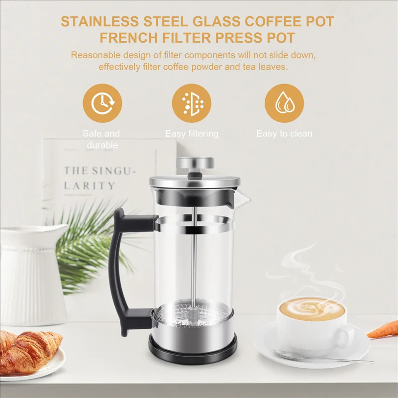 หม้อกาแฟเฟรนช์เพรสพร้อมตัวกรอง - Coffee Tea Press บทวิจารณ์และราคา